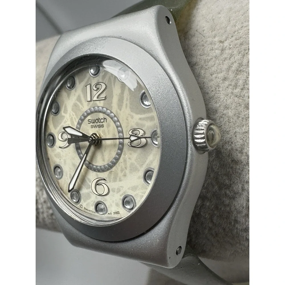 Swatch Watch SPARKLING‎ OLIVE Irony YLS1017 2002 New Battery 33MM 7.5